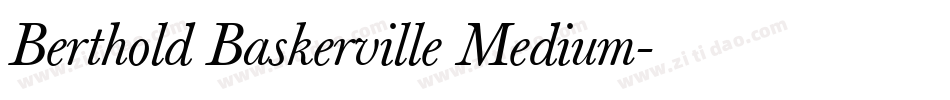 Berthold Baskerville Medium字体转换